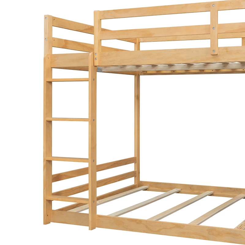 Streamdale Furniture Full Bunk Bed with Led Lights, Usb Ports, Storage Shelves and 2 Drawers
