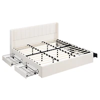 Streamdale Furniture Large-capacity upholstered storage bed with drawers ,King