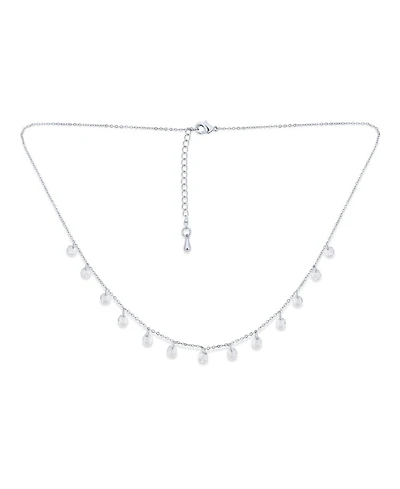 Bling Jewelry Simple Delicate Cocktail Fashion Crystal Thin Choker Necklace Adjustable
