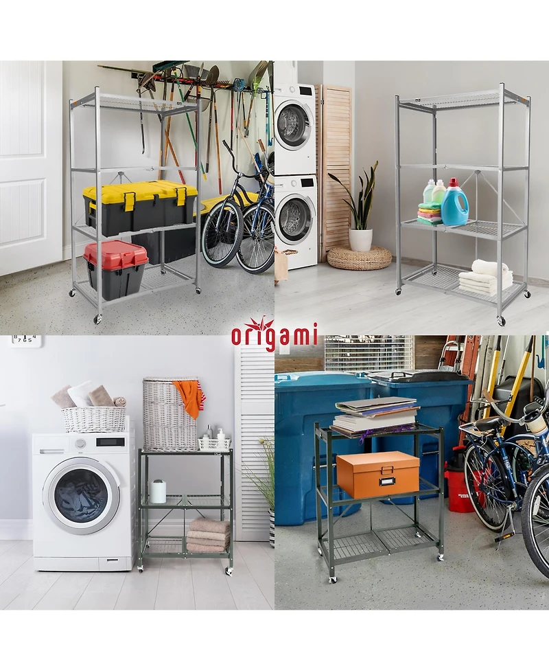 Origami Magnetic Wire Shelf Liners for R4/R5 Series Storage Racks, (Set of 4)