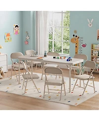 homfan 6 Piece Folding Kids Chairs Set, Children Activity Chairs Set for Dining Room,Daycare,Classrooms