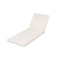 Streamdale Furniture Acacia Wood Lounge Chaise Set with Water-Resistant Cushions