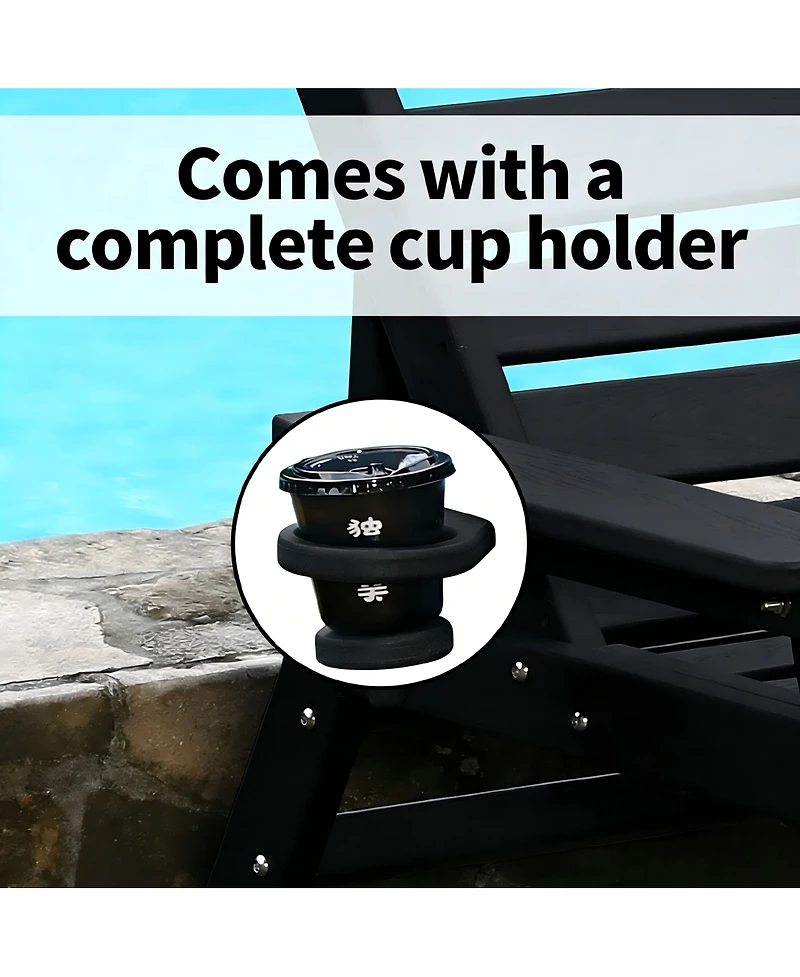 Streamdale Furniture Hdpe 4-Position Adjustable Outdoor Chaise Lounge Chair