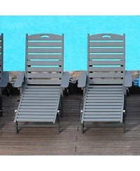 Streamdale Furniture Hdpe 4-Position Adjustable Outdoor Chaise Lounge Chair