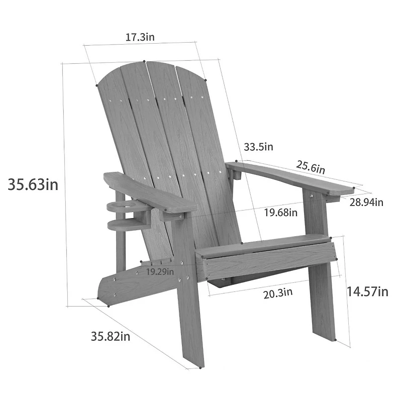 Streamdale Furniture 2-Piece All-Season Outdoor Lounge Chairs for Patio and Garden