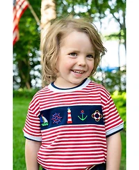 Florence Eiseman Toddler Boys Knit Short Set With Nautical Applique