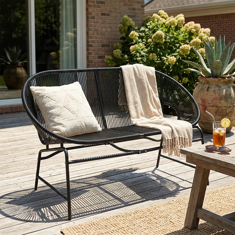 Streamdale Furniture Modern All-Weather Pe Rattan Patio Chair with Sturdy Iron Frame