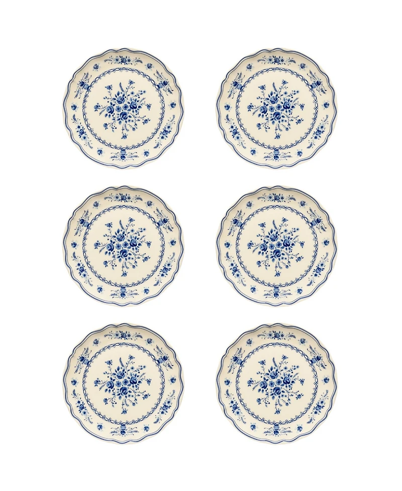 Costa Nova Vila Floral Pattern Salad Plates, Set of 6