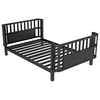 Streamdale Furniture Twin Size Metal Platform Bed with Rails