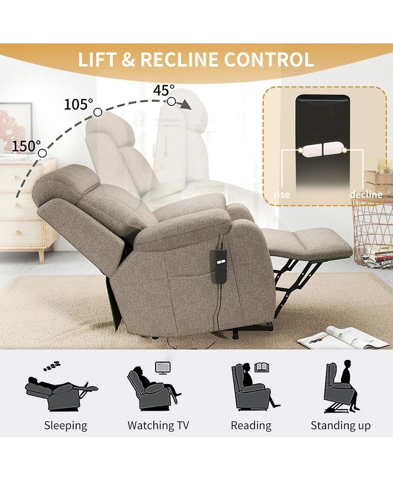 Streamdale Furniture Power Lift Recliner for Elderly, Electric Lift Chair with Remote