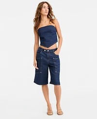 Bar Iii Women's Denim Scarf Top, Macy's Exclusive