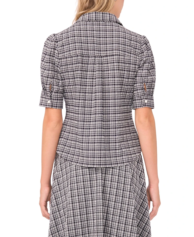 Vince Camuto Women's Puff Shoulder Button Down Shirt