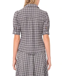 Vince Camuto Women's Puff Shoulder Button Down Shirt