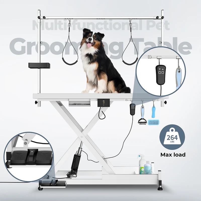Streamdale Furniture Deluxe Electric Pet Grooming Table, Height Adjustable