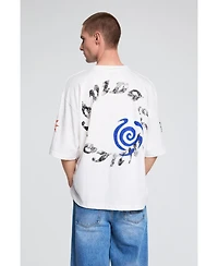 Desigual Men's Printed T-shirt with robots