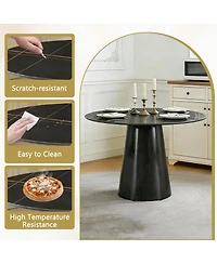 Streamdale Furniture 42-Inch Modern Round Dining Table for 4-6 People