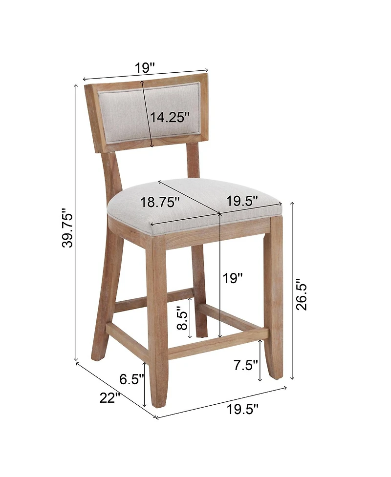 Streamdale Furniture Upholstered Counter Stools, Set of 2