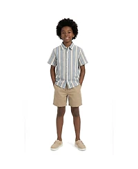 Andy and Evan Boys Stripe Puckered Stripes Buttondown