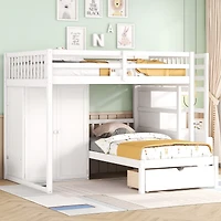 Streamdale Furniture Bunk Bed with Wardrobe, Drawers