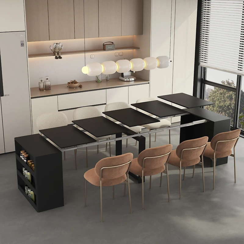 Streamdale Furniture Extendable Foldable Dining Table for 1-10 People