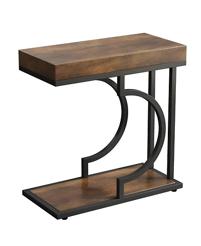 Slickblue Modern C Side Table with Compact Design and Metal Frame