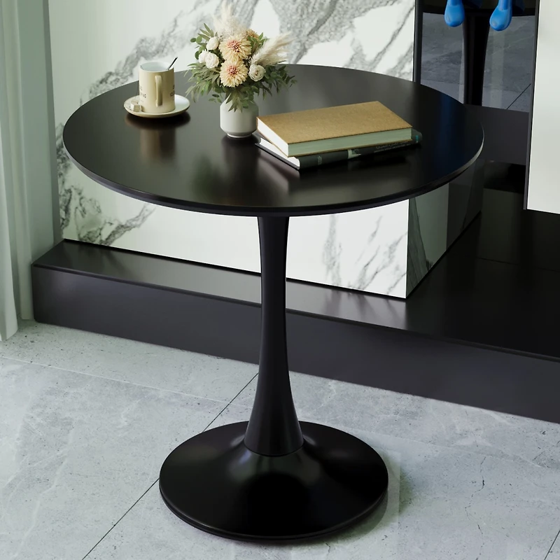 Streamdale Furniture 31.5" Round Tulip Dining Table, Mid-Century Pedestal Kitchen Table