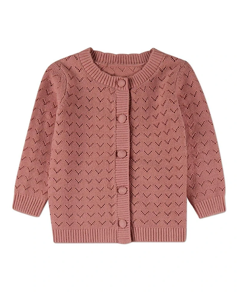MeMoi Little Girls 100% Cotton Chevron Knit Cardigan Set