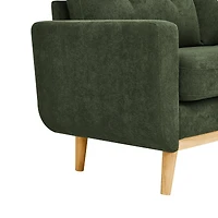 Streamdale Furniture 67.7" Wide Mid-Century Modern Upholstered Tufted Loveseat Sofa With Wooden Legs