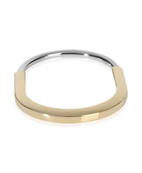 Pre-Owned Tiffany & Co White Gold and Yellow Gold Lock Bangle Bracelet