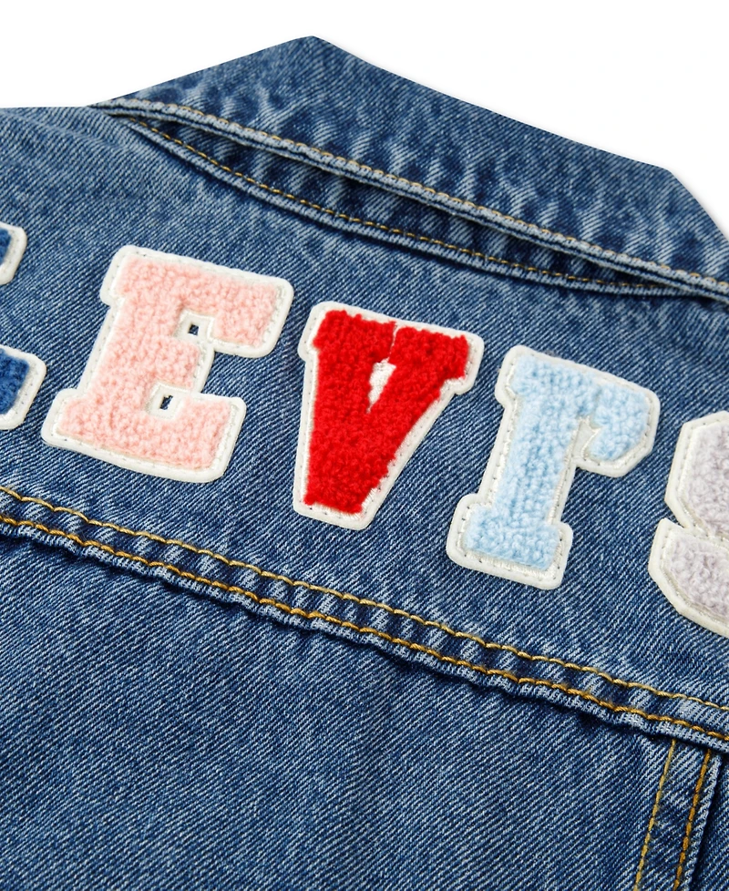Levi's Girls' 4-6X Patched Denim Trucker Jacket