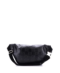 Pre-Owned Gucci Front Pocket Belt Bag Gg Embossed Perforated Leather