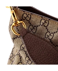 Pre-Owned Gucci Small Convertible Soft Tote Mystic Cat Print Gg Coated Canvas
