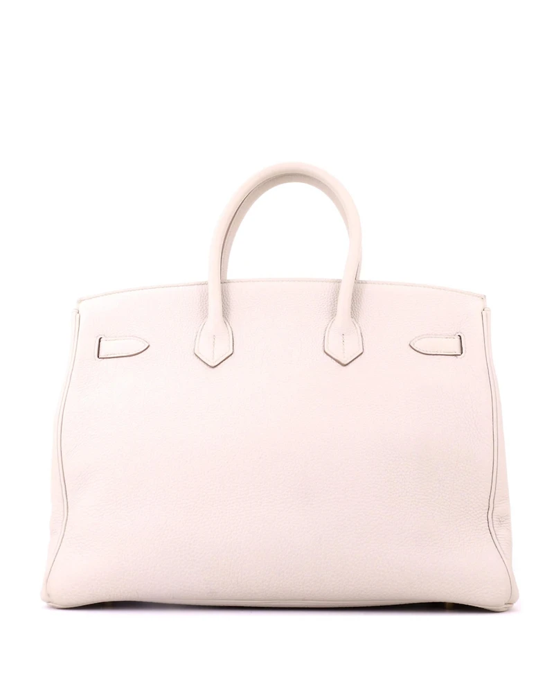 Pre-Owned HERMES Birkin 35 Handbag Light Togo with Gold Hardware