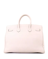 Pre-Owned HERMES Birkin 35 Handbag Light Togo with Gold Hardware
