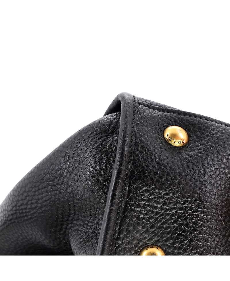 Pre-Owned Prada Medium Front Zip Convertible Satchel Vitello Phenix