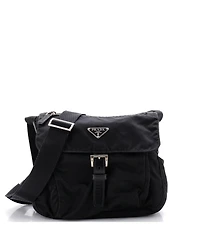 Pre-Owned Prada Small Buckle Messenger Bag Tessuto
