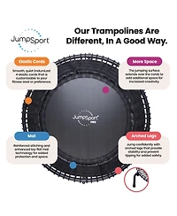 JumpSport 550f Pro Indoor Lightweight 44 Inch Folding Fitness Trampoline
