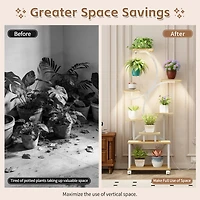 Streamdale Furniture 62 inch Tall S-Shape 8-Tier Indoor Plant Stand with Grow Lights