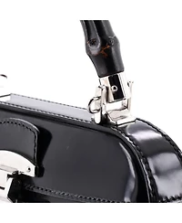 Pre-Owned Gucci Mini Lady Lock Bamboo Top Handle Bag Leather