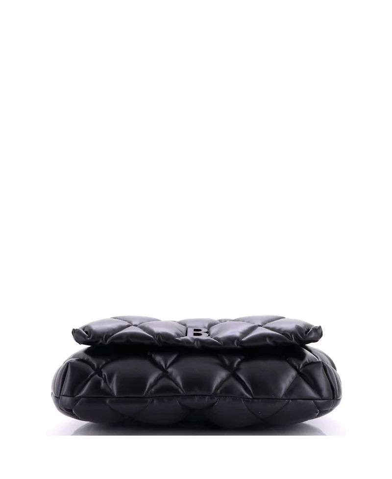 Pre-Owned Balenciaga Large Touch Clutch Quilted Puffy Leather