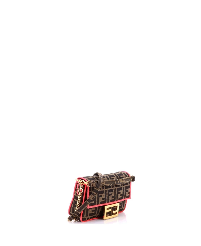 Pre-Owned Fendi Mini Baguette Nm Bag Zucca Canvas