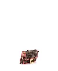 Pre-Owned Fendi Mini Baguette Nm Bag Zucca Canvas