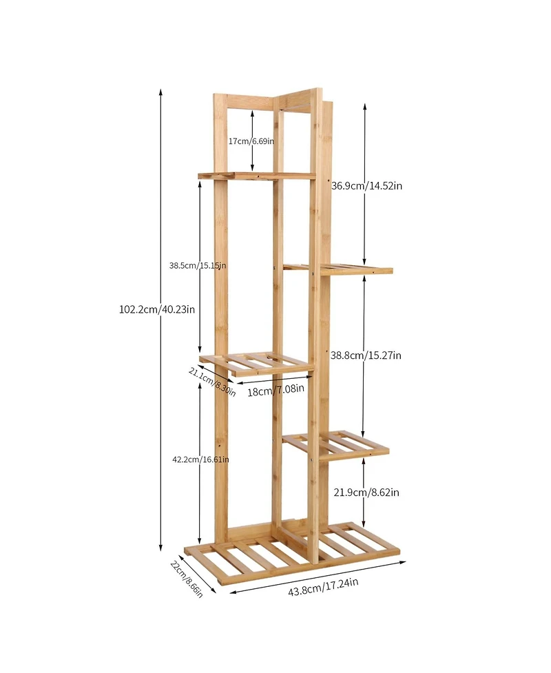Unho Indoor Plant Shelf for Outdoor Plant Pot Stand for Home, Balcony, Terrace, Garden, Office, Coffee Shop