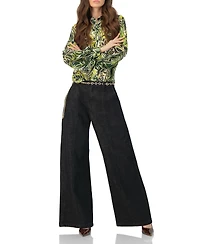 Ivonne Women's High-Waisted Wide-Leg Denim Jeans