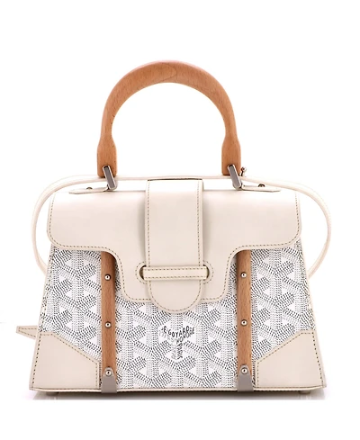 Pre-Owned Goyard Mini Structured Saigon Top Handle Bag Coated Canvas with Leather