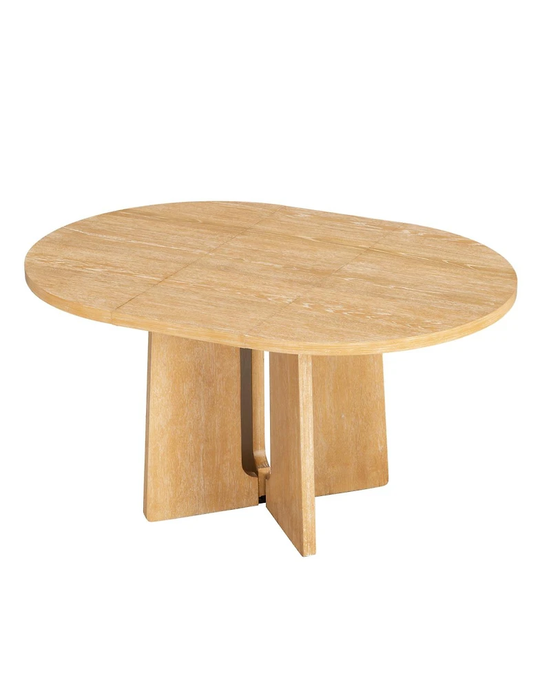 Streamdale Furniture Solid Wood Extendable Dining Set for 4 with Leaf