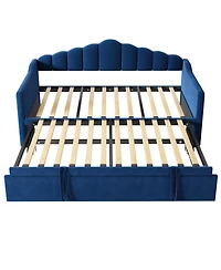 Streamdale Furniture Daybed with Pop-Up Trundle and Charging Ports