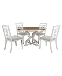 Streamdale Furniture Retro 5-Piece Extendable Dining Set