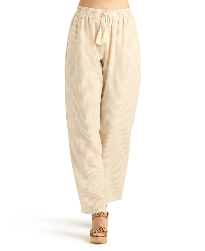 Bcx Women's Wide-Leg Mid-Rise Pull-On Pants