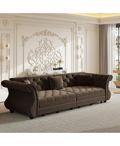 Streamdale Furniture Oversized Chesterfield Pull Out Sofa Bed